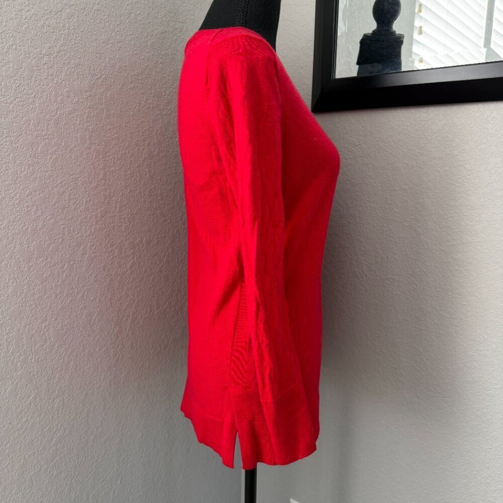 BANANA REPUBLIC Merino Wool Crew Neck Sweater Red Small - Picture 8 of 11